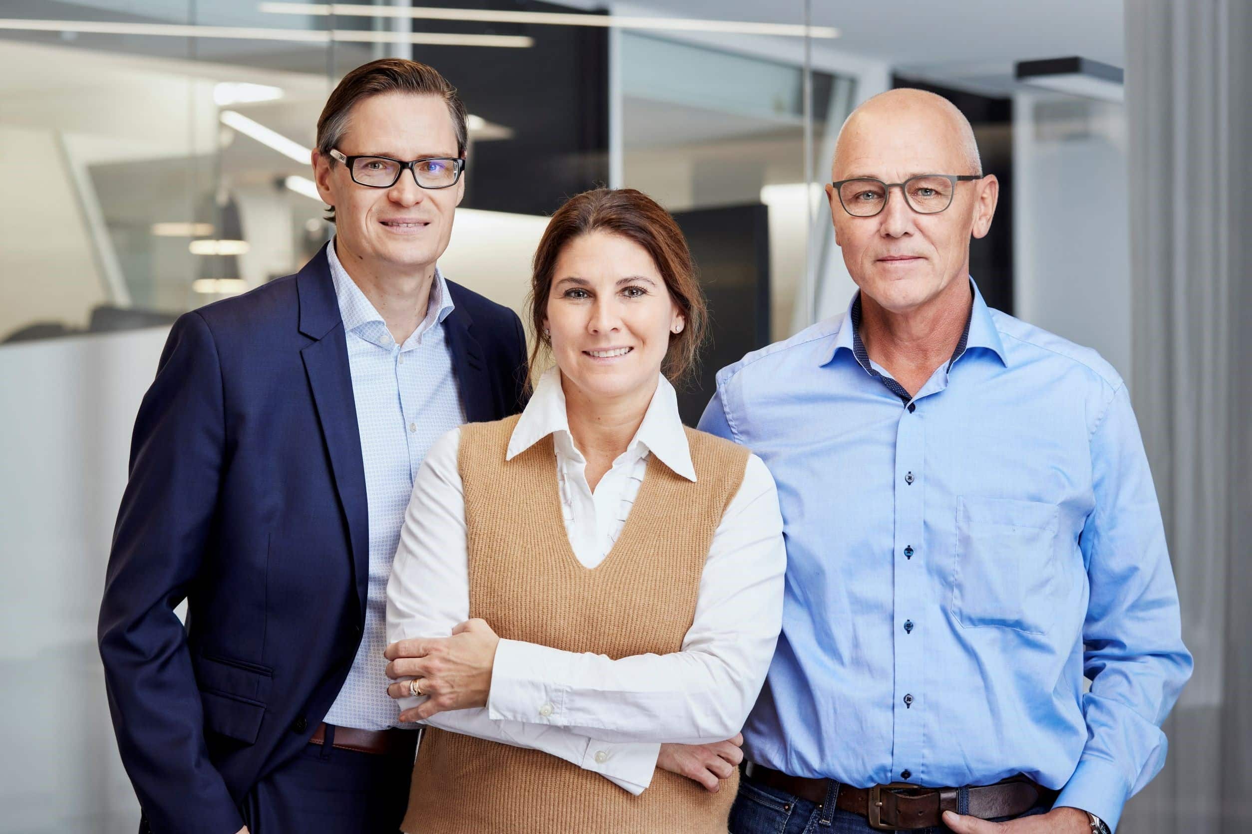 AXA XL: Michael Bantje, Silvia Jauslin, Stephan Wallertshauser von links n. rechts