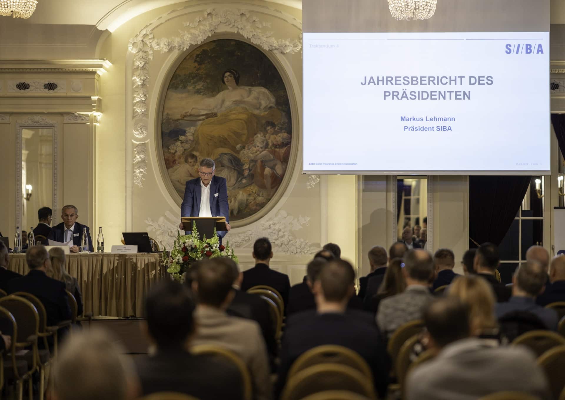 SIBA-GV - Markus Lehmann, Präsident: «Nur gemeinsam kann sich die Versicherungswirtschaft verbessern.» Bild: Bernar Baltisberger.
