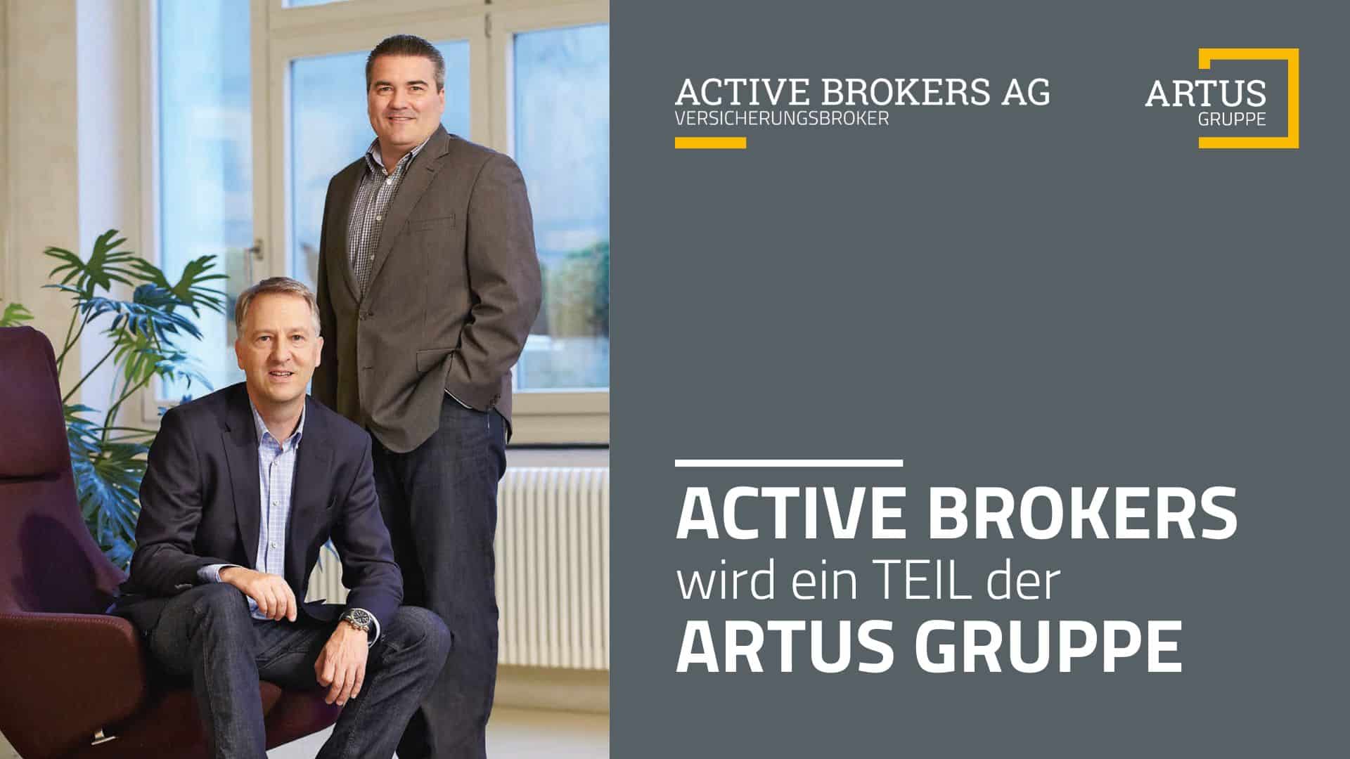 Active Brokers wird Teil der Artus Gruppe: Markus Jenni li. und Roland Hofer re., Inhaber und Geschäftsführer der Acitve Brokers AG